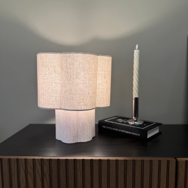 Blossom bordlampe 33cm beige 3