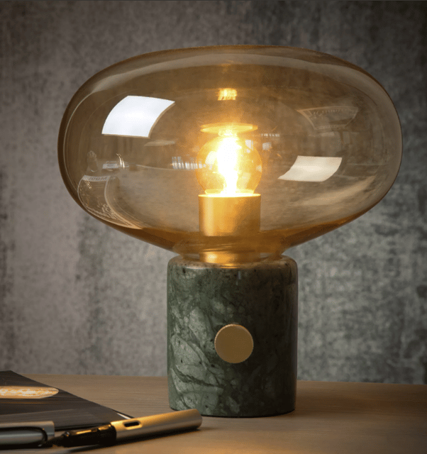 Charlize bordlampe 24cm marmor grønn 1