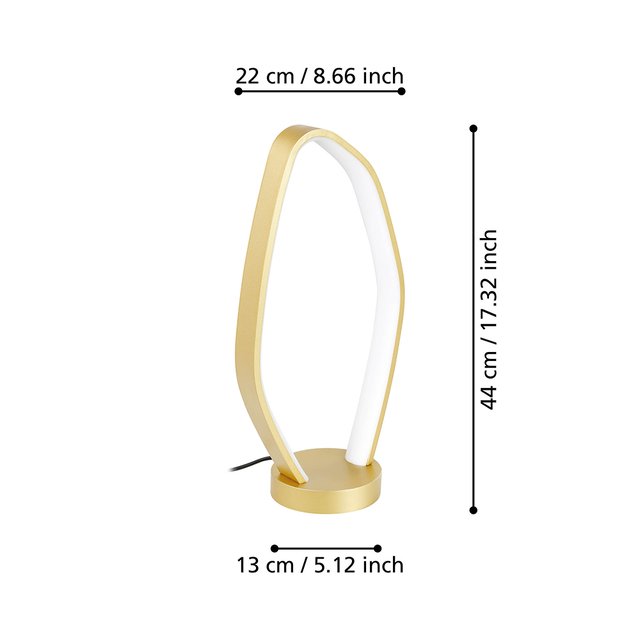 Vallerosa LED bordlampe 42,5cm messing 3