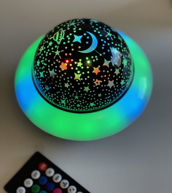 Sky Star bordlampe høyttaler 14cm flerfarget 3