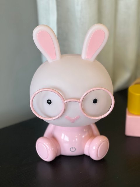 Hare LED oppladbar bordlampe 23cm rosa 2