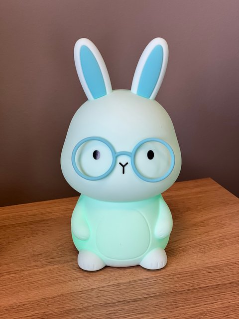 Soft Kanin LED oppladbar bordlampe 16cm blå 3