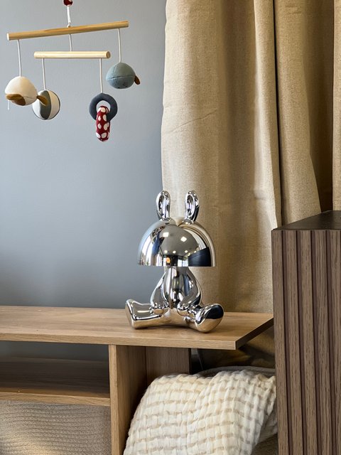 Hare Hatt LED oppladbar bordlampe 24cm krom 2
