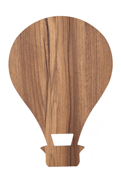 Ballong LED vegglampe 29cm natur 3