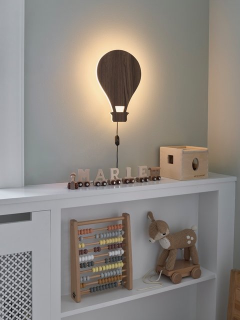 Ballong LED vegglampe 29cm natur 2