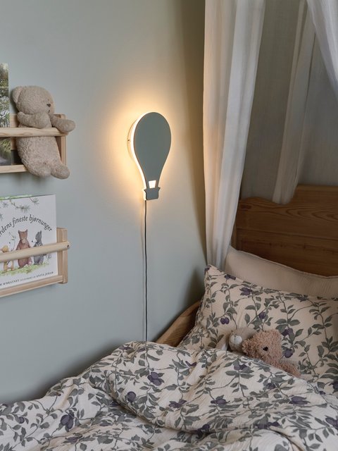 Ballong LED vegglampe 29cm grønn 2