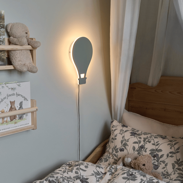 Ballong LED vegglampe 29cm grønn 1