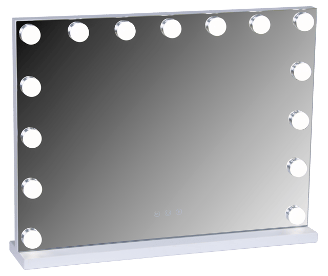 Sminkespeil Edge bordlampe 45cm hvit 3