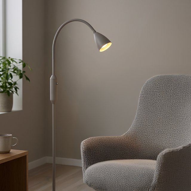 Lina leselampe gulv 1lys 150cm beige, bilde 1 av 11