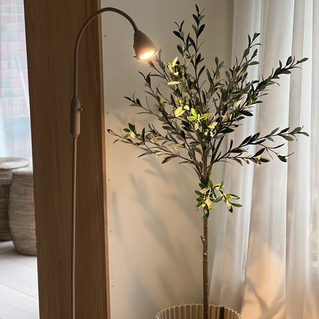 Lina leselampe gulv 1lys 150cm beige, bilde 2 av 11