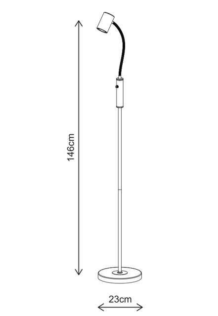 Noor II leselampe gulv 1lys 146cm brun, bilde 10 av 10