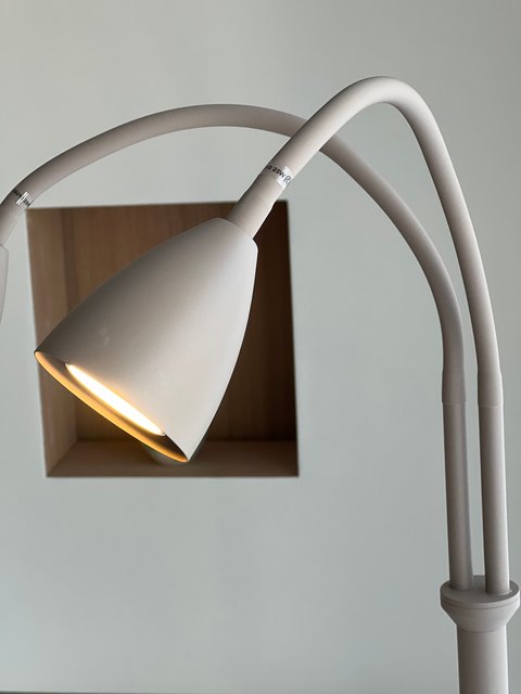 Lina leselampe gulv 2lys 150cm beige, bilde 6 av 9