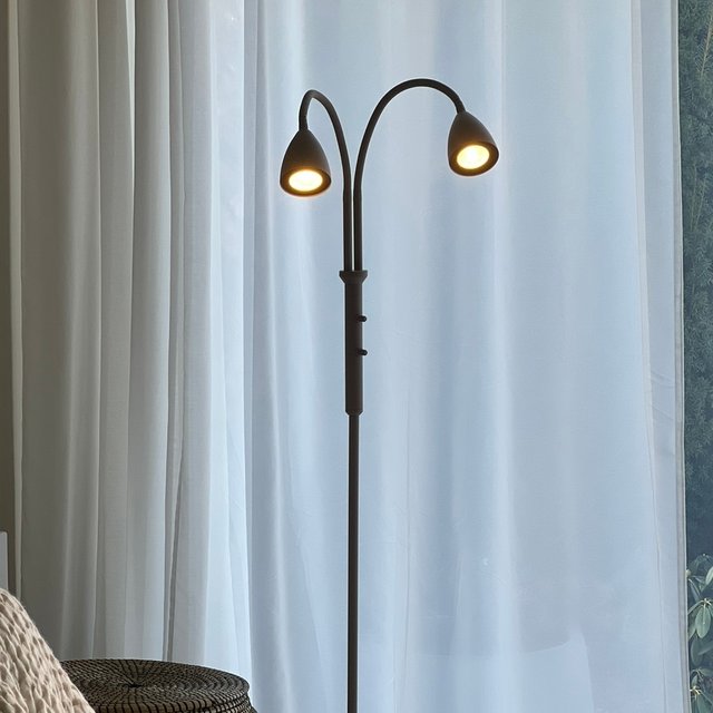 Lina leselampe gulv 2lys 150cm beige, bilde 3 av 9