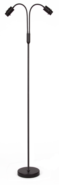 Felicia Duo gulvlampe uten skjermer 2lys 150cm sort 4
