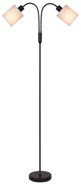 Felicia Duo gulvlampe uten skjermer 2lys 150cm sort, bilde 5 av 5