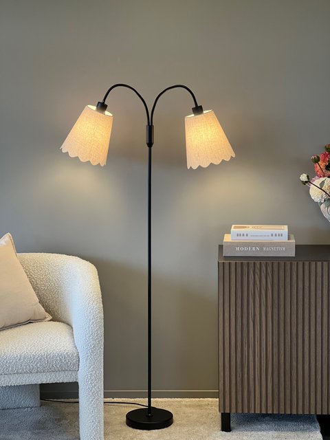 Felicia Duo gulvlampe uten skjermer 2lys 150cm sort 3