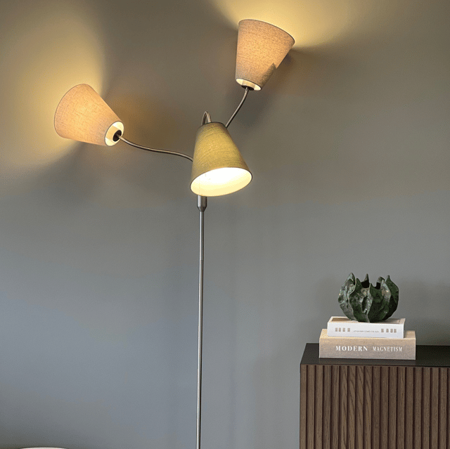 Felicia Trio gulvlampe uten skjermer 3lys 150cm stål, bilde 2 av 5