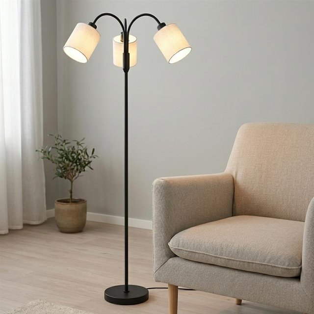 Felicia Trio gulvlampe uten skjermer 3lys 150cm sort 1