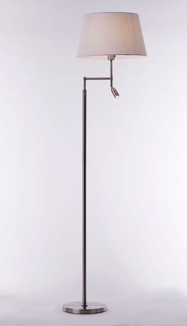 Kasper gulvlampe m/lesearm 156cm stål, bilde 2 av 2