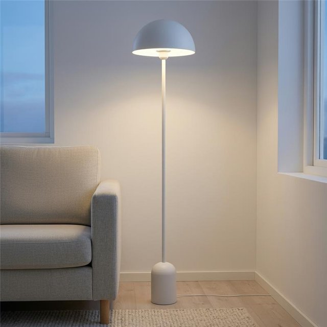 Mycena gulvlampe 140cm hvit, bilde 1 av 14