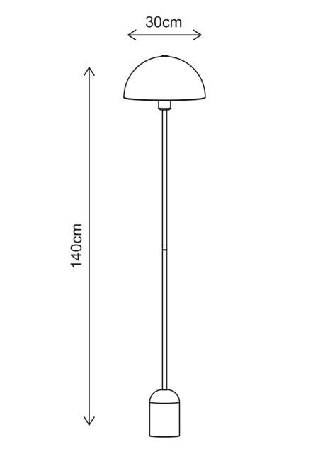 Mycena gulvlampe 140cm hvit, bilde 14 av 14