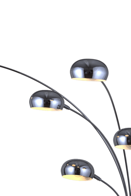 Seba gulvlampe 5lys 207cm krom 4