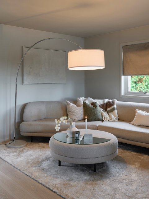 Rauma gulvlampe med skjerm 227cm krom, bilde 6 av 6