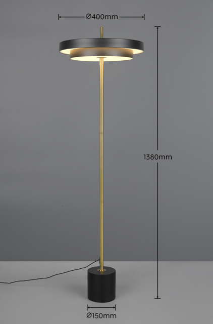 Keaton LED gulvlampe 140cm sort 2