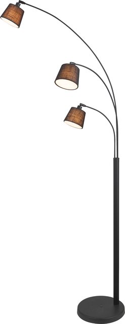 Zeba gulvlampe uten skjermer 3lys 207cm sort, bilde 7 av 8