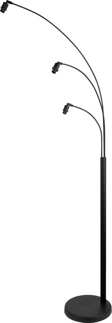 Zeba gulvlampe uten skjermer 3lys 207cm sort, bilde 8 av 8