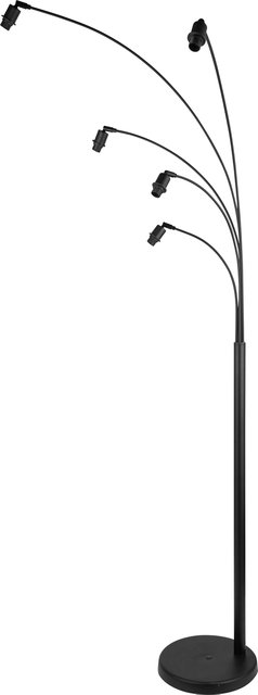 Zeba gulvlampe uten skjermer 5lys 207cm sort, bilde 9 av 9