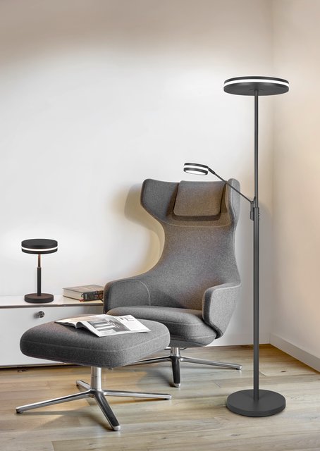 Franklin LED uplight 2lys 180cm grå, bilde 2 av 7
