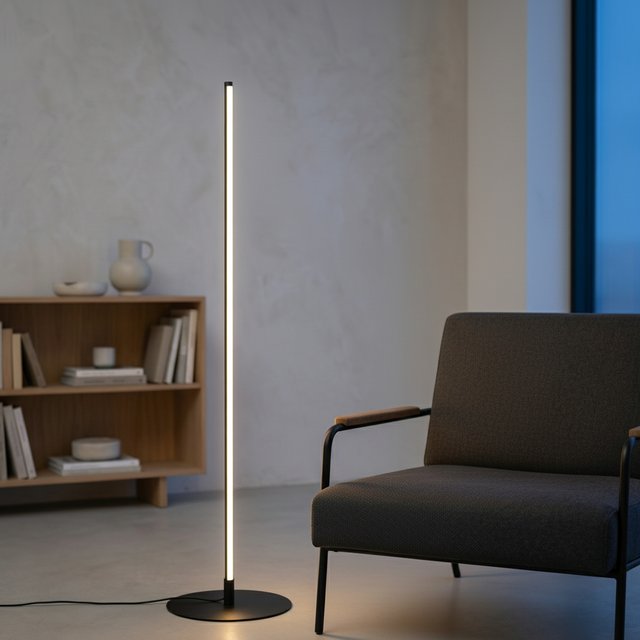 Pole LED gulvlampe 160cm sort 1