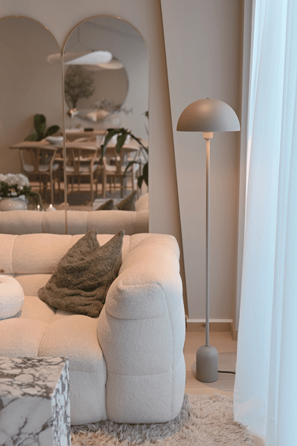 Mycena gulvlampe 140cm beige, bilde 3 av 12
