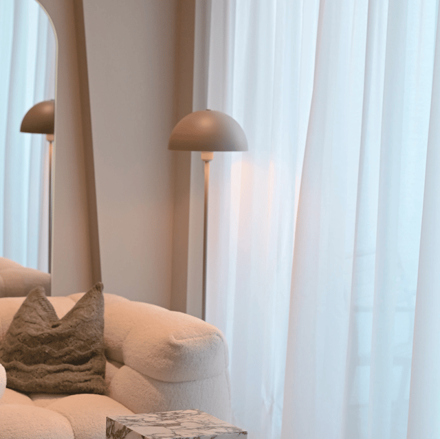 Mycena gulvlampe 140cm beige, bilde 1 av 12