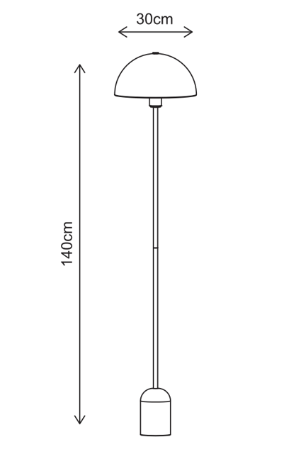Mycena gulvlampe 140cm beige, bilde 12 av 12