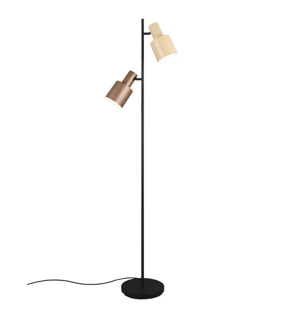 Agudo leselampe gulv 2lys 161,5cm brun, bilde 4 av 5