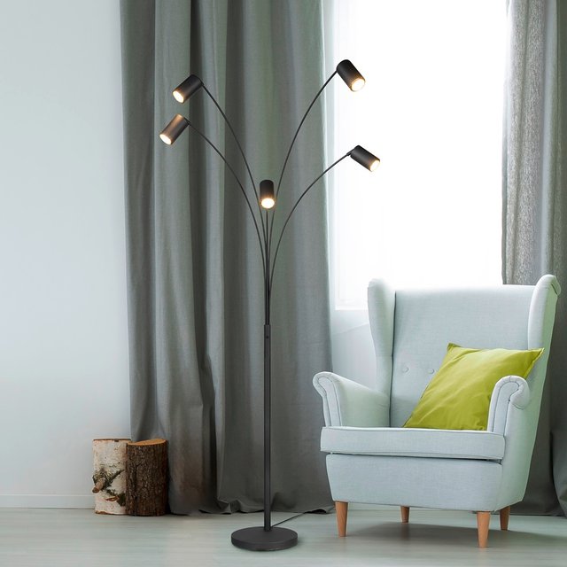 Marley gulvlampe 5lys 200cm sort 1