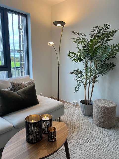 Helios LED uplight 2lys 197cm messing, bilde 2 av 13