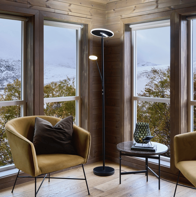 Glasgow LED uplight 2lys 190cm sort 1