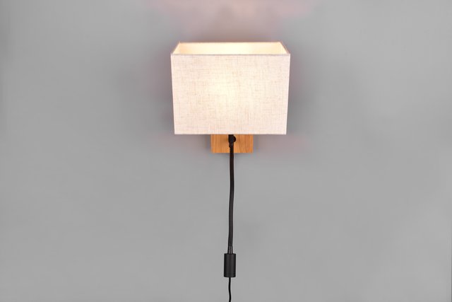 Nilam LED vegglampe m/lesearm 30cm natur, bilde 5 av 6