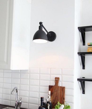 Bazar mini vegglampe 25cm sort 2