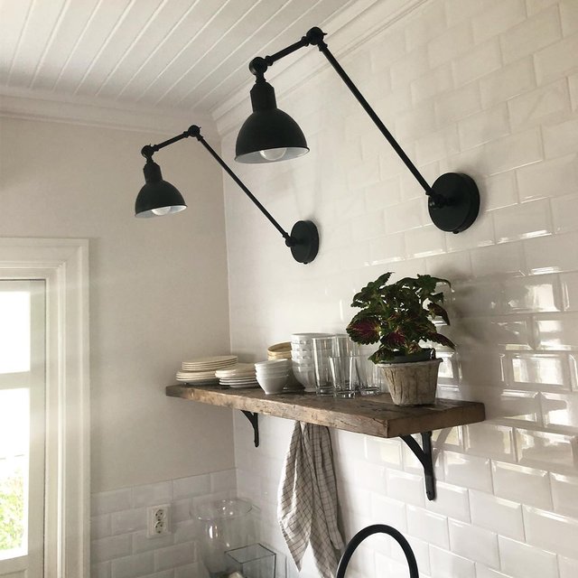 Kalle vegglampe 55cm sort 1