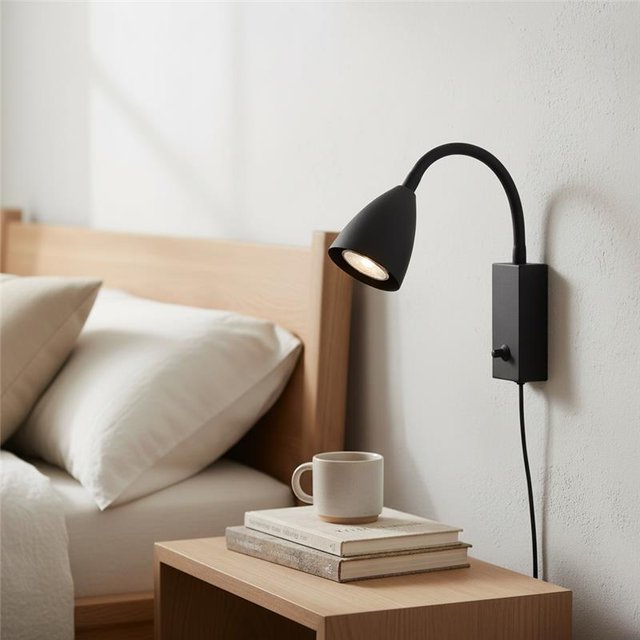Lina Flex leselampe vegg 32cm sort 1