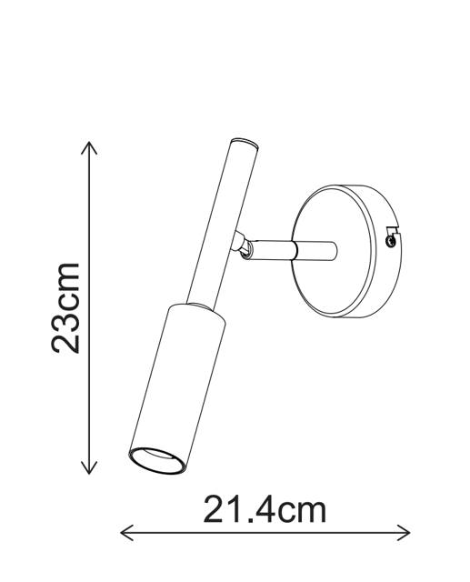 Bino LED leselampe vegg 22,5cm sort, bilde 8 av 8
