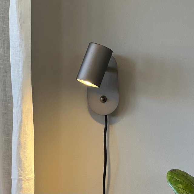 Noor II leselampe vegg 1lys 14cm brun, bilde 1 av 9