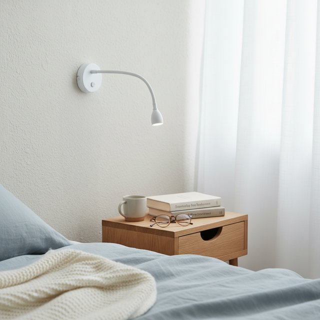Willy LED leselampe vegg 20cm hvit, bilde 1 av 6