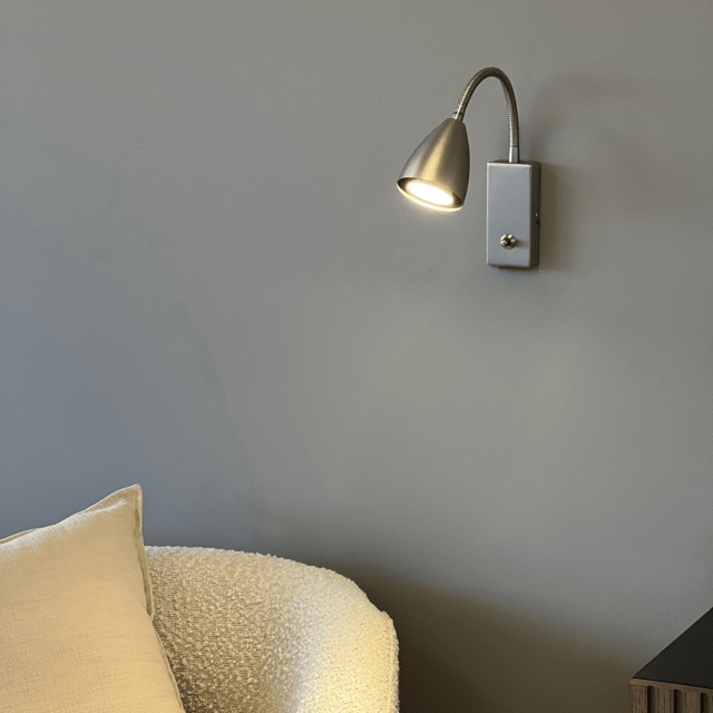 Lina Flex leselampe vegg 25cm stål, bilde 2 av 5