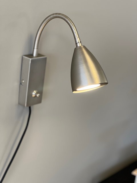 Lina Flex leselampe vegg 25cm stål, bilde 3 av 5