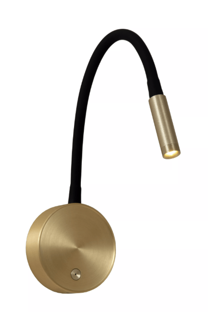 Asja LED oppladbar leselampe vegg 42cm messing, bilde 2 av 5